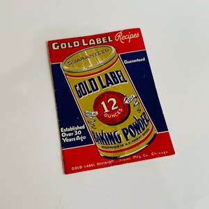 Vintage Booklet, Gold Label Baking Powder Recipes