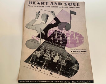 Vintage Sheet Music, Heart and Soul