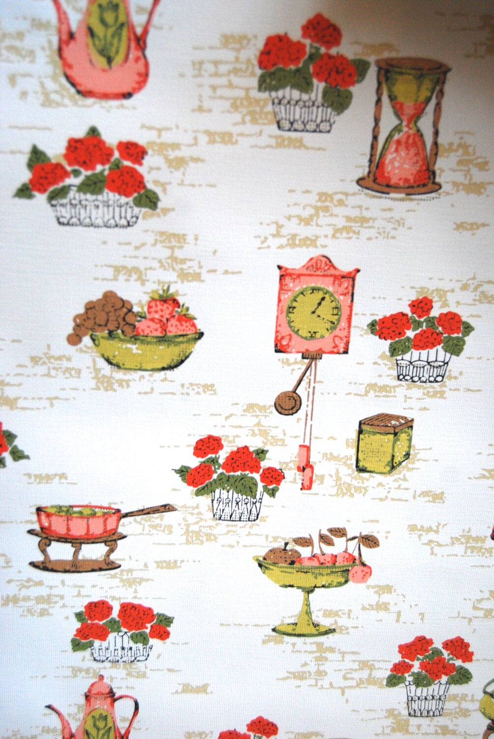 Vintage Wall Paper Kitchen Color Pop - Etsy