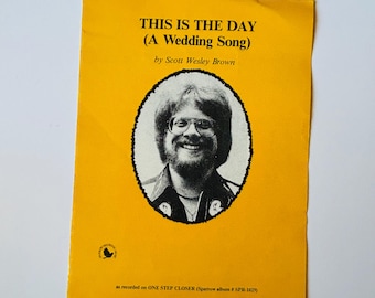 Vintage Sheet Music, This is the Day, A Wedding Song