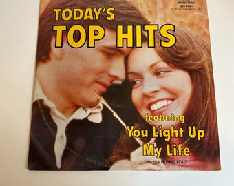 Vintage Vinyl Record, Today's Top Hits Featuring You Light Up My Life