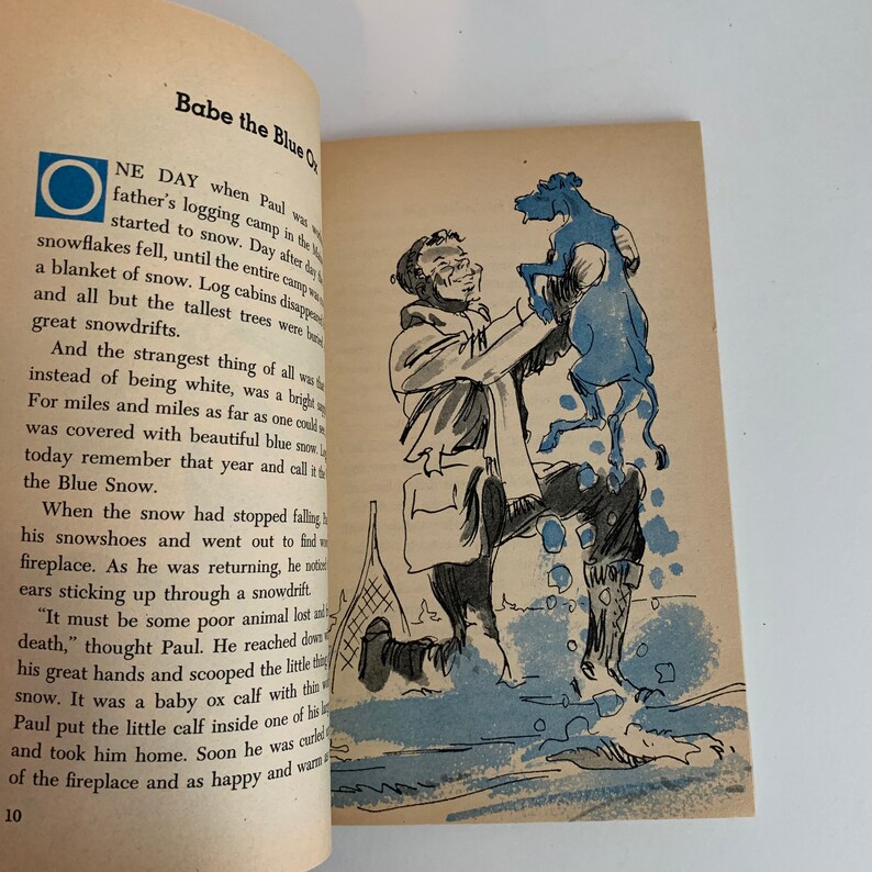 Vintage Children's Book Paul Bunyan Swings His Axe - Etsy
