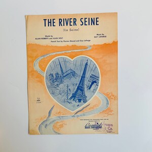 Vintage Sheet Music, The Rover Seine (La Seine)