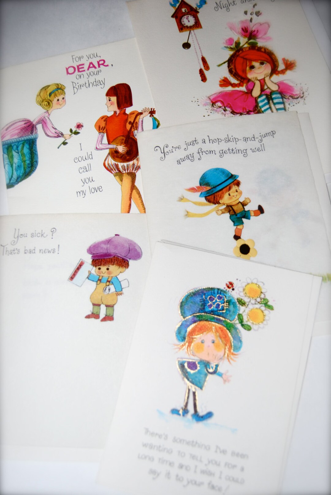 Vintage Card Assortment Greeting Cards Hand Written Notes Etsy