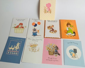 Vintage Set of Secret Pal Cards from Hallmark