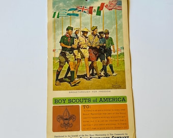 Vintage Boy Scouts of America Advertising Calendar, Breaktrhough for Freedom, 1967