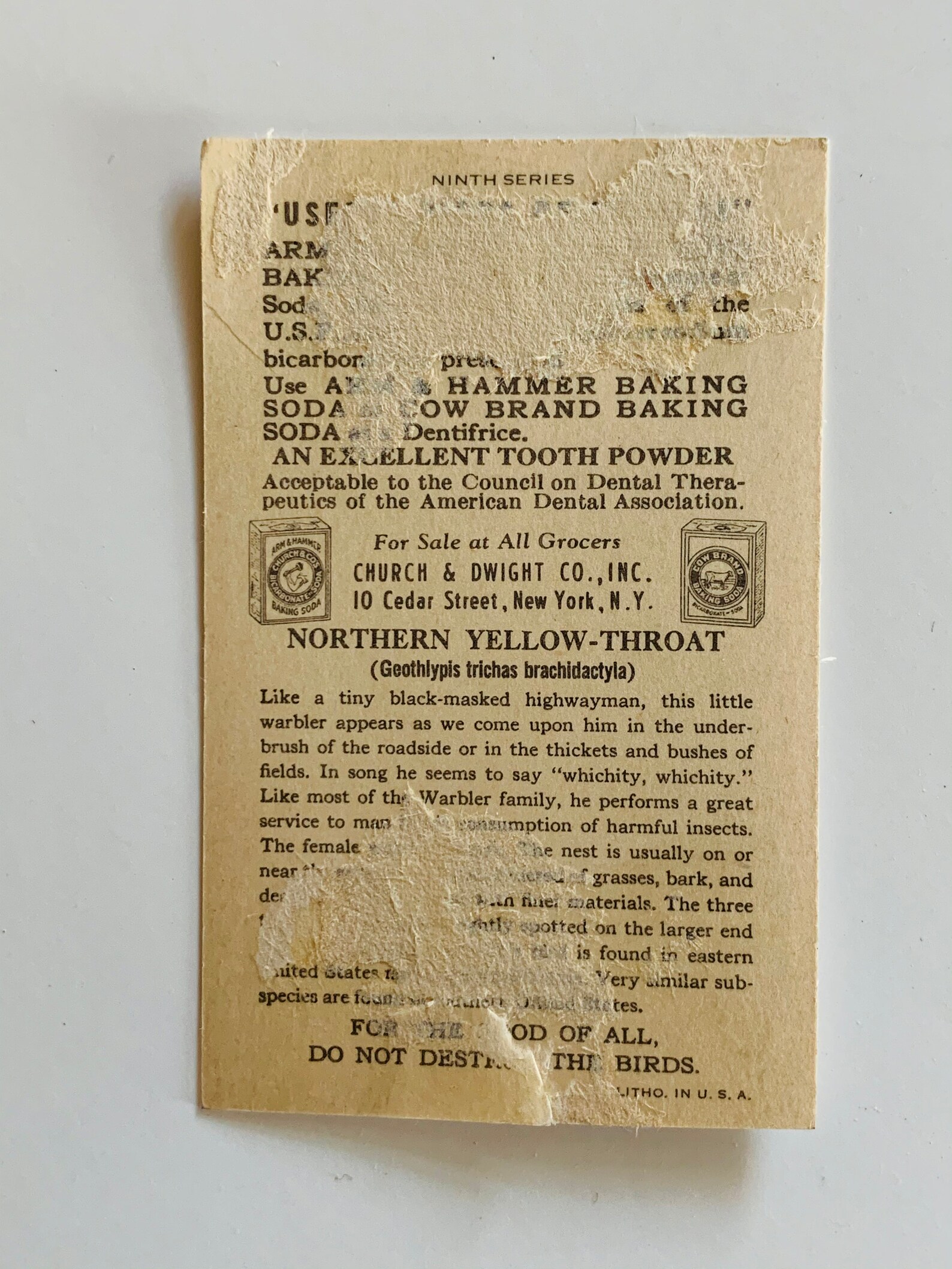 Vintage Pair of Cow Brand Baking Soda Trade Cards Birds Etsy
