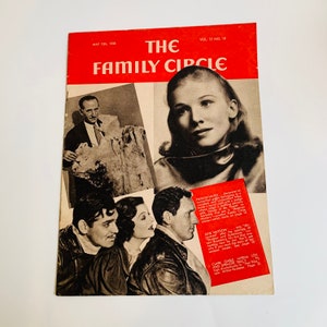 Vintage The Family Circle Magazine, May 13, 1938, Clark Gable