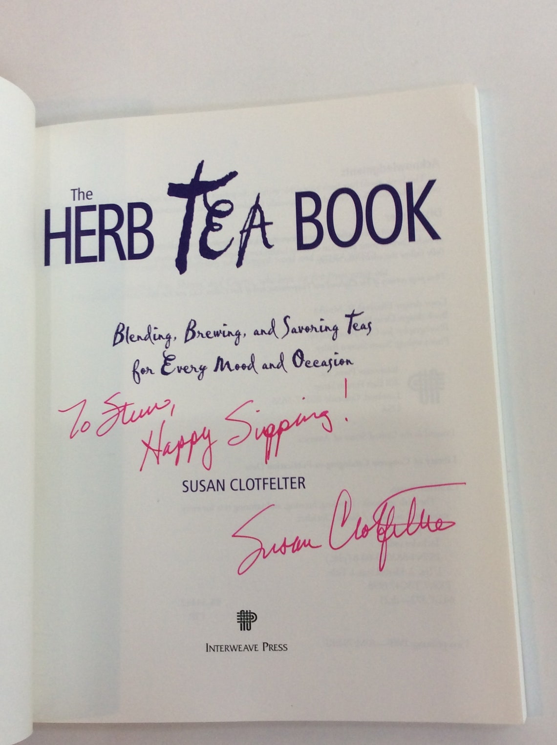 Vintage Book the Herb Tea Book Etsy Singapore