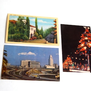Collection of Vintage California Postcards, Hollywood, Los Angeles