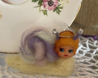 Felted snail girl