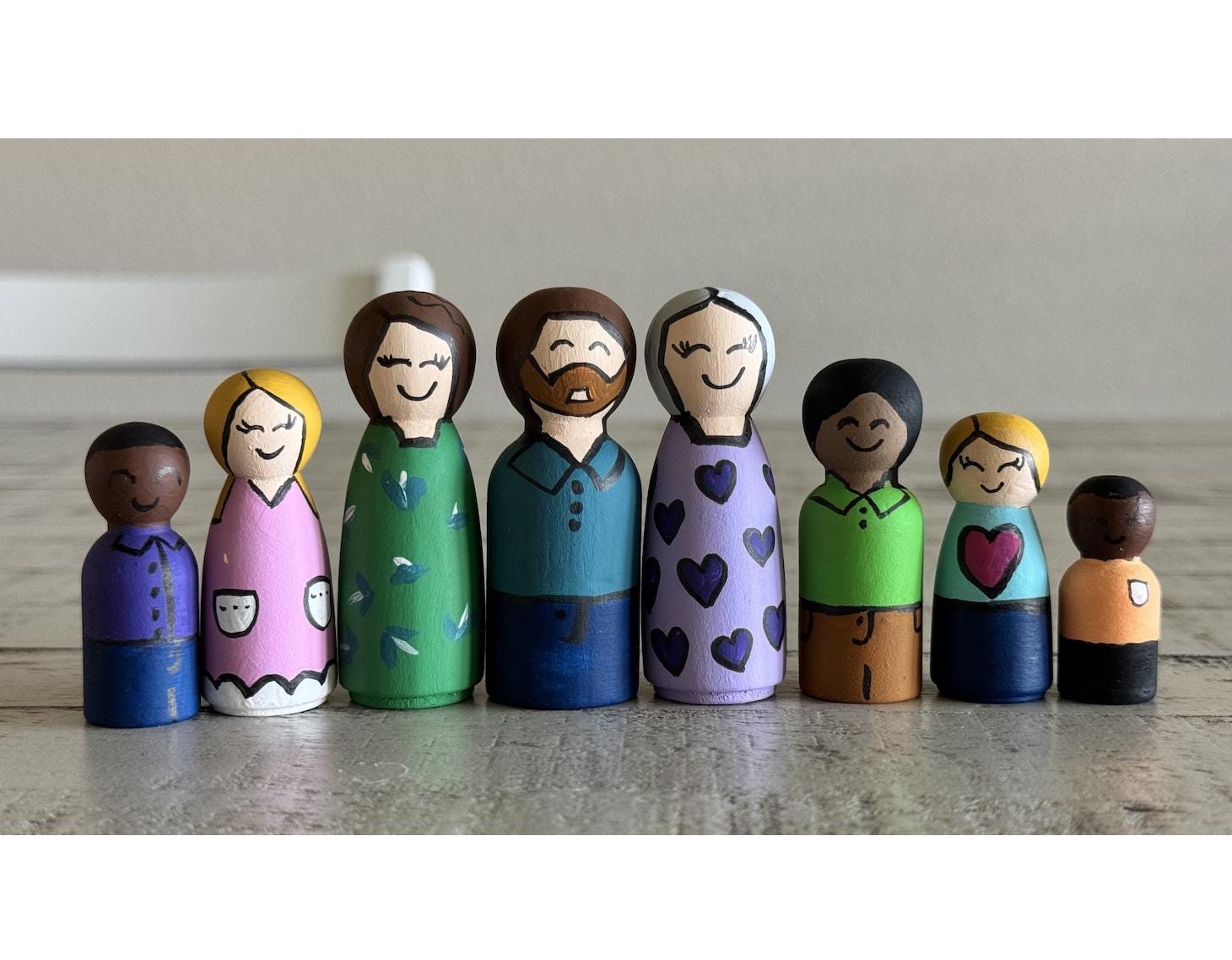 Custom Hand-painted Peg Dolls - Etsy