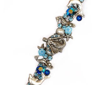 The "Under the Sea" Mermaid on a Shell Bracelet