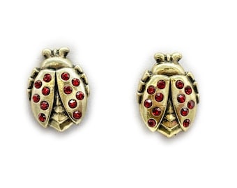 Lady Bug post earrings
