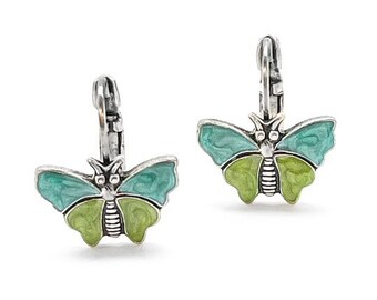 Butterfly enamel earrings