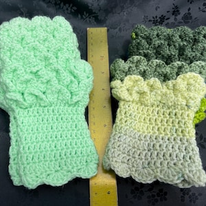 Mitaines en écailles de dragon au crochet, faites main