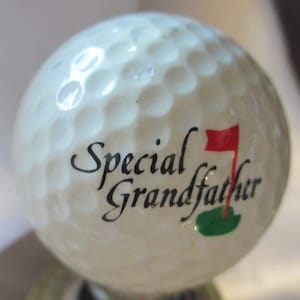SPECIAL GRANDFATHER 1 Golf Ball Wine Stopper/ Satin Gift Bag