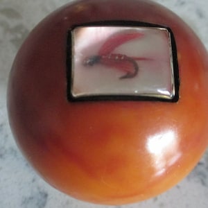Vintage Bakelite custom fly fish shift knob fits Harley and Indian shift  levers