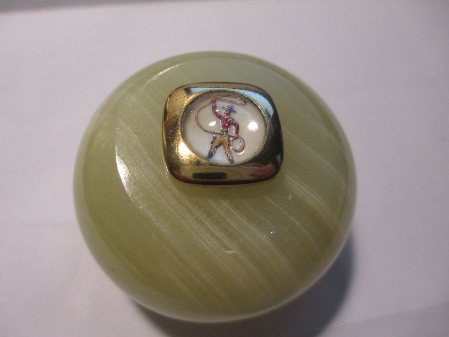 VINTAGE RODEO COWBOY Intaglio Pin on Onyx Knob Wine Bottle Stopper - Etsy