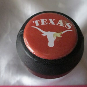 Real Vinyl Shift Knob on Chrome bottle opener with TEXAS LONGHORN Top /Satin Gift Bag