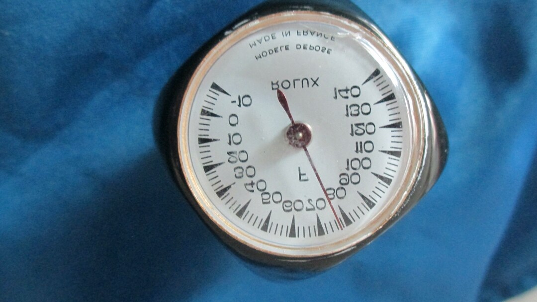 Thermomètre Mural Rolux Bakelite Orange - Art Déco France Années 1920-40