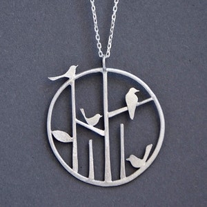 Edge of the woods birdy necklace image 1