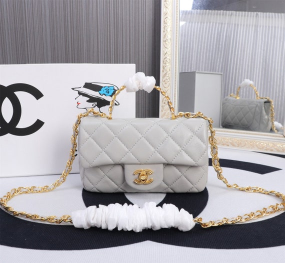 Chanel Beige Lambskin & Black Whipstitch My Own Mini Frame Bag Pink Leather  ref.614069 - Joli Closet