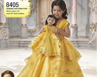 princess belle dress pattern Disney Princess Costume Belle Beauty and the Beast Simplicity Pattern UPIC