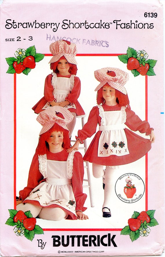 Vintage Butterick Strawberry Shortcake Costume Pattern