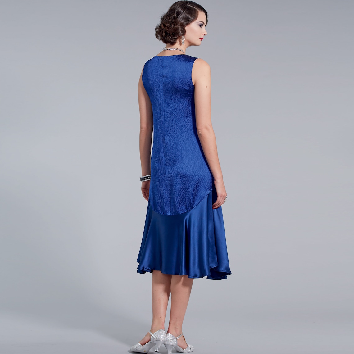 one shoulder cape dress