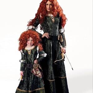 Disney style Cosplay Brave Merida Princess or Vampire Costume Sewing Pattern - girls 3-8, Adult, Miss sz 8-22  McCalls 6817, NEW!