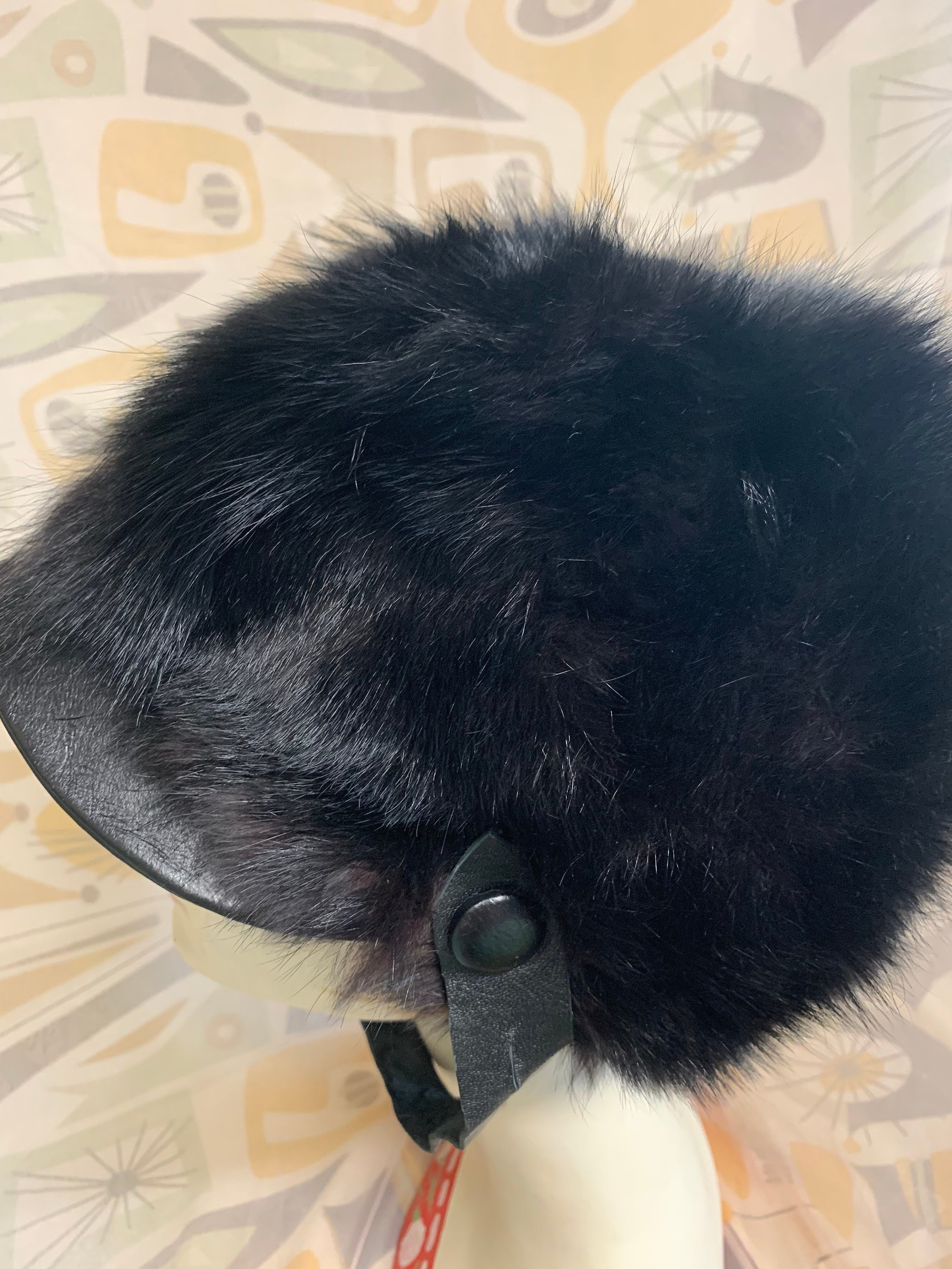 JACQUES LA RAMIE WYCOA USA FOX FUR TRAPPER HAT VINTAGE WOMENS Fox Black Vintage Hats for Women for sale | eBay main image 4