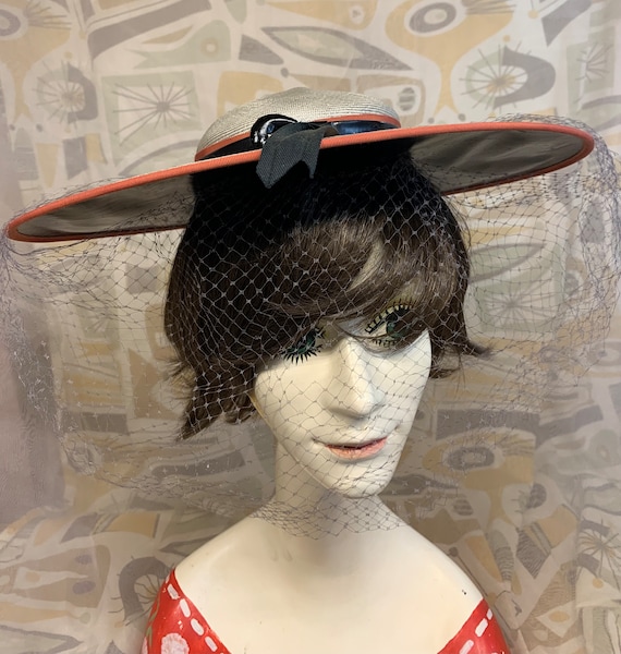Hudson’s Salon Vintage Platter Hat with Netting