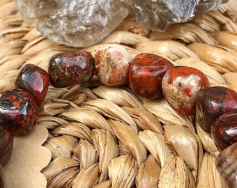 Red Jasper stretch bracelet - infused with Reiki