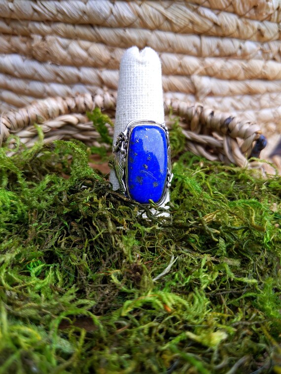 Natural Lapis Lazuli - Afghanistan Ring size 8 -  