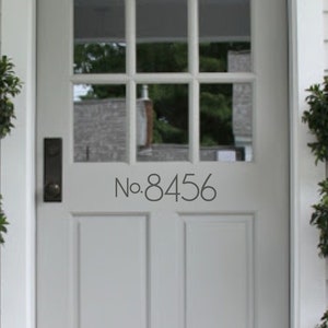 Front Door Number Decal | Modern House Apartment Number Decal | Fall Porch | House No | Personalized Home | Front Door | House Address | NoC