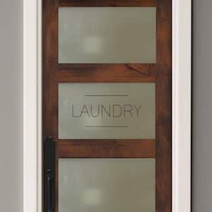 Laundry Room Door Decal | Laundry Decal | Modern Contemporary Laundry Room Decor | Minimalist  | Various Words Available