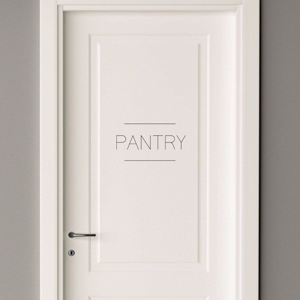 Pantry Door Decal | Pantry Decal | Pantry Sticker | Modern Contemporary Kitchen Decor |  Minimalist Decor  | Various Words Available
