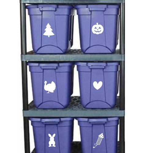 Christmas Storage Bin Decal Container Labels Christmas Etsy