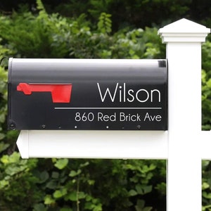 Modern Name and Address Mailbox Decal | Street Address Mailbox  | Address for Mailbox | Personalized Mailbox | New Home | Curb Appeal | MNC