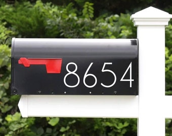 Modern Mailbox Number Decal | Address Decal | Mailbox Sticker | New Home | Curb Appeal | C