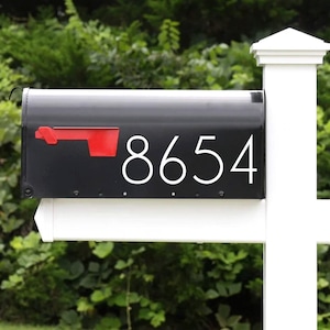 Modern Mailbox Number Decal | Address Decal | Mailbox Sticker | New Home | Curb Appeal | C