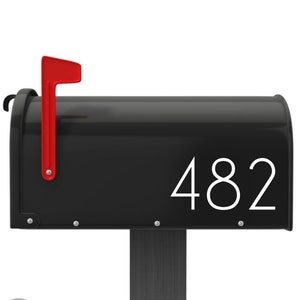 Modern Mailbox Number Decal | Address Decal | Mailbox Sticker | New Home | Curb Appeal | C