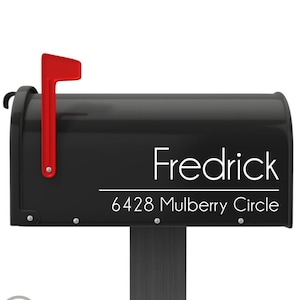 Modern Name and Address Mailbox Decal | Street Address Mailbox  | Address for Mailbox | Personalized Mailbox | New Home | Curb Appeal | MNC