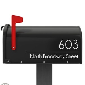 Modern Address Mailbox Decal | Street Address Mailbox  | Address for Mailbox | Personalized Mailbox | New Home | Curb Appeal | MBC