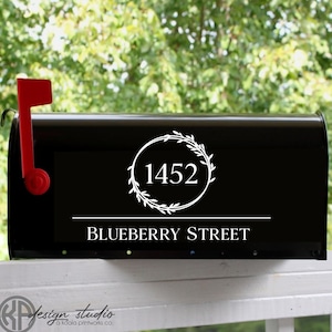 Farm House Address Mailbox Decal | Street Address | Address for Mailbox | Personalized Mailbox | House Warming Gift | New Home | MBW9B#