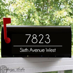 Modern Address Mailbox Decal | Street Address Mailbox  | Address for Mailbox | Personalized Mailbox | New Home | Curb Appeal | CL
