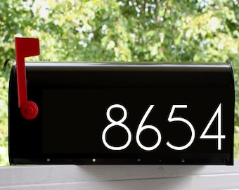 Modern Mailbox Number Decal | Address Decal | Mailbox Sticker | New Home | Curb Appeal | C