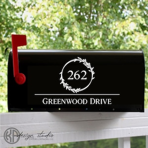 Farm House Monogram Mailbox Decal Address Decal Last Name Etsy