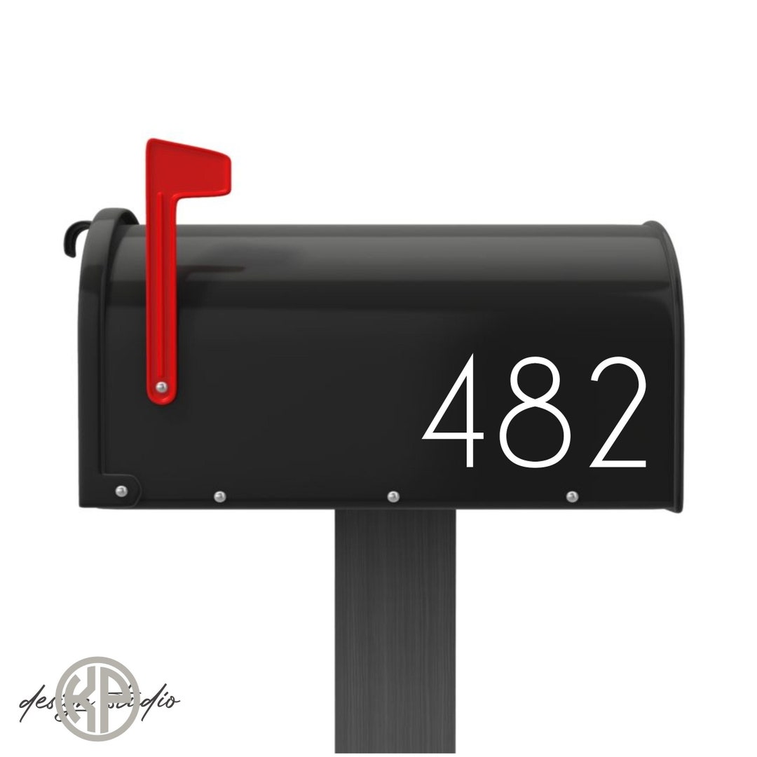 Modern Mailbox Number Decal Address Decal Mailbox Sticker New Home Curb